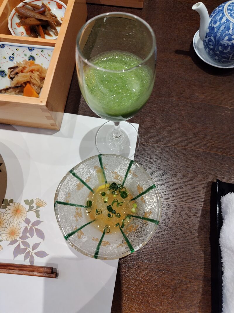 湯の花荘 朝食 スムージー ところてん