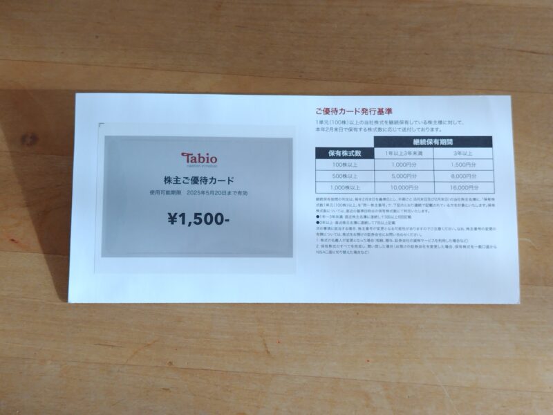 tabio優待
