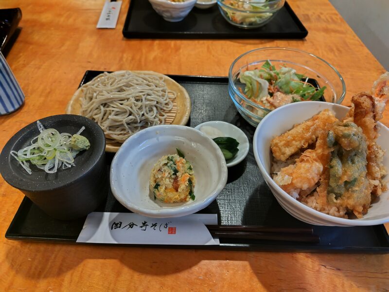 国分寺そば ミニ天丼とおそばの定食冷