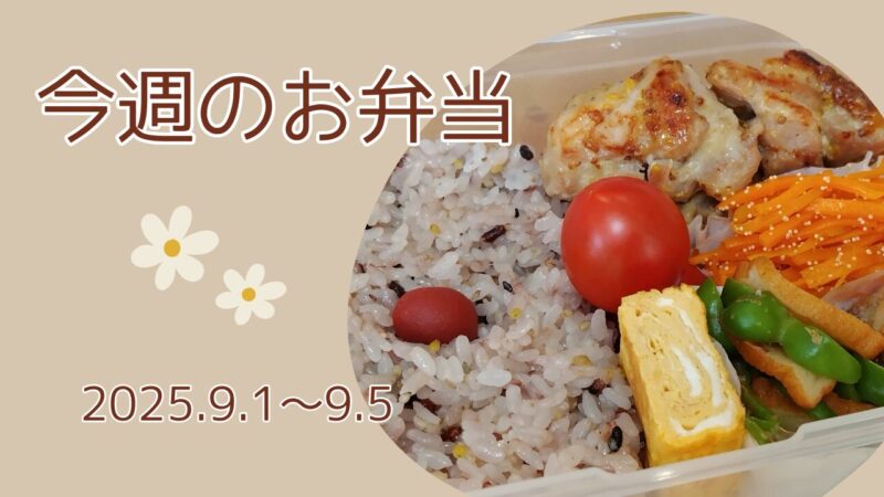今週のお弁当2025.9.1～9.5アイキャッチ画像