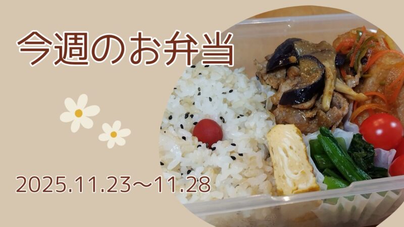 今週のお弁当2025.11.23～11.28アイキャッチ画像